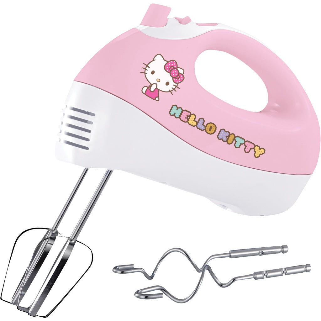 Tough Mama CLHM5-1 Hello Kitty Hand Mixer Pink Mixer Stainless Steel Beater Push Eject Button