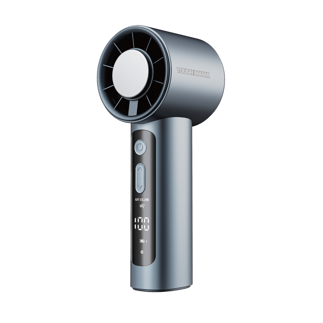 Tough Mama NTM-HSFAN2 Mini Handheld Fan USB-C Rechargeable w/ Cooling Plate Strong Wind Outdoor