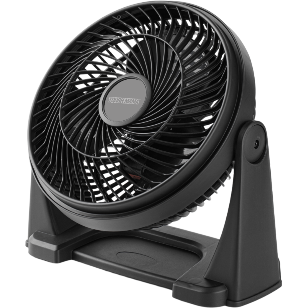 Tough Mama NTMVF-9 NEW Velocity Fan Black 9” Desk Fan Safety Cut-off with 3-wing PP blades