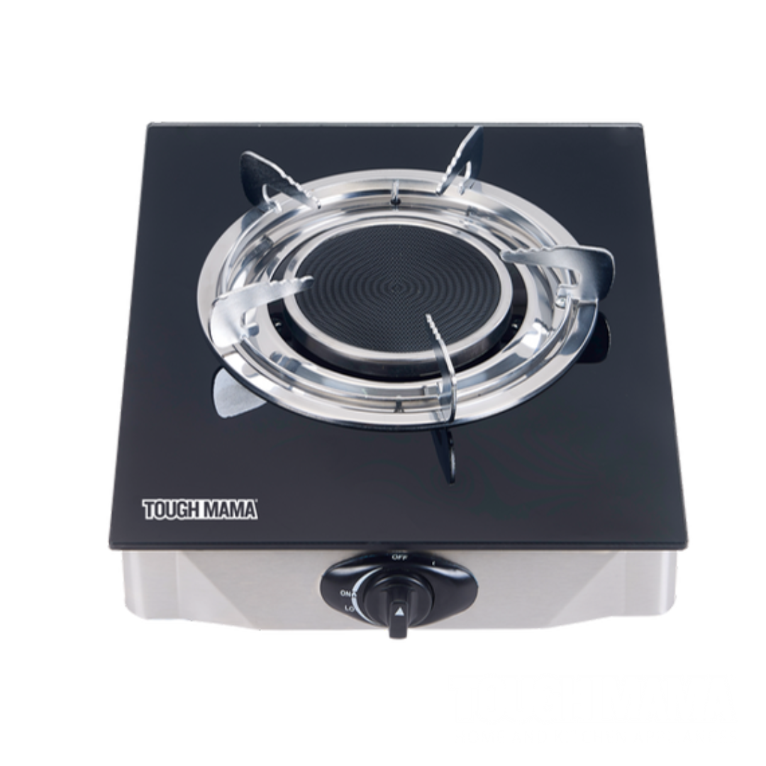 Tough Mama NTMGHB-1BIF Single Burner Glass Hob Energy Saving Infrared Gas Stove Heat Resistant
