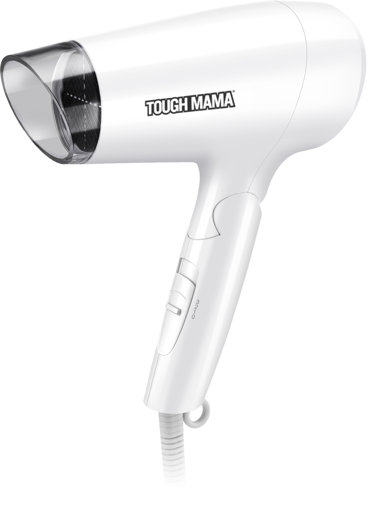 Tough Mama NHT-8120 Hair Dryer White Foldable Blower Handy Hair Dryer Travel Blower Low Noise Design