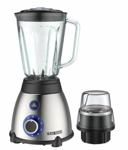 Tough Mama NTMBG-6 Glass Blender 1.5L Powerful motor with free coffee miller Smoothie/Shake Maker