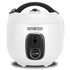 Tough Mama NTMRC1-JR Junie Jar Rice Cooker White Minimalist 1L Mini Travel Cooker Spoon MeasuringCup